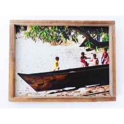 Photo sur aluminium "Des enfants et des boutres" 40x30