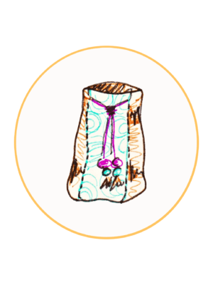 SNOOD Féminité Bleu électrique et rouille irisée