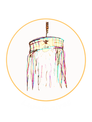 SNOOD Féminité Bleu électrique et rouille irisée