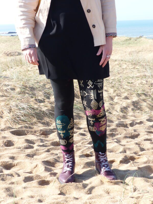 Legging bordeaux canard or L