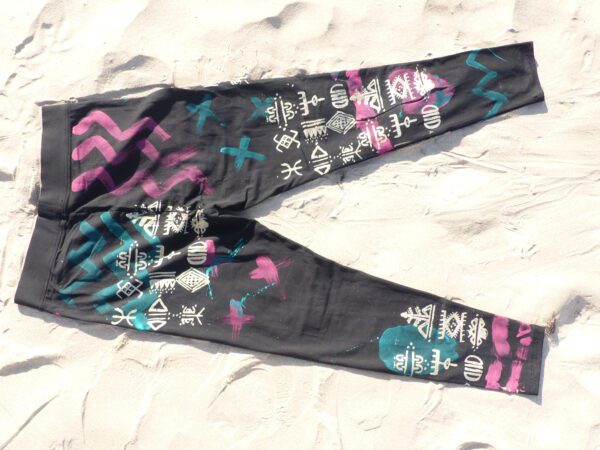 Legging bordeaux canard or L