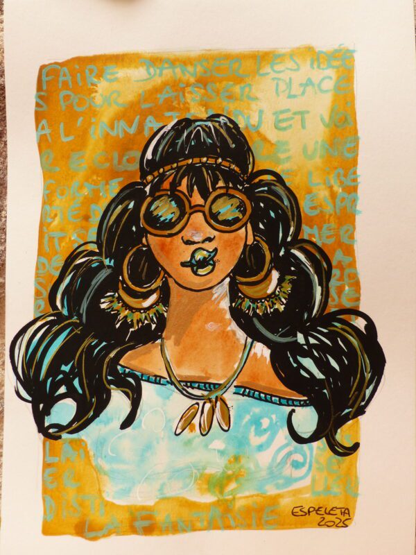 Portrait de femme encadré