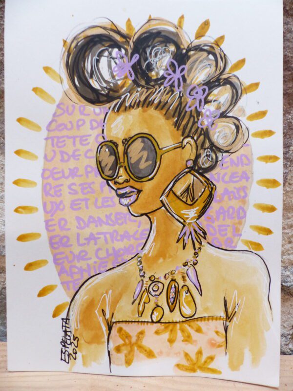 Portrait de femme encadré