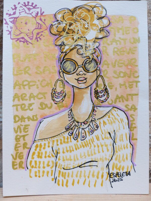 Portrait de femme encadré