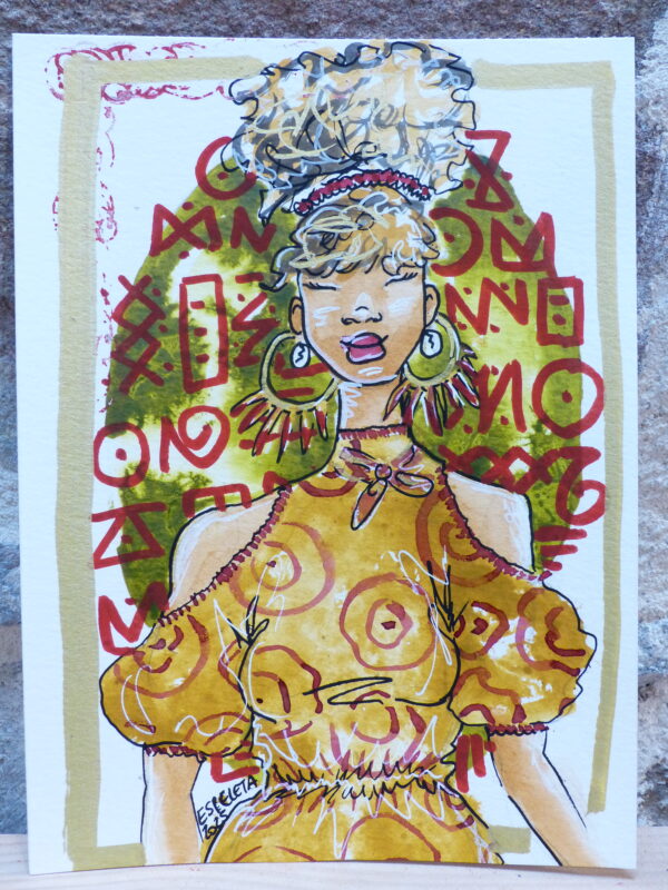 Portrait de femme encadré