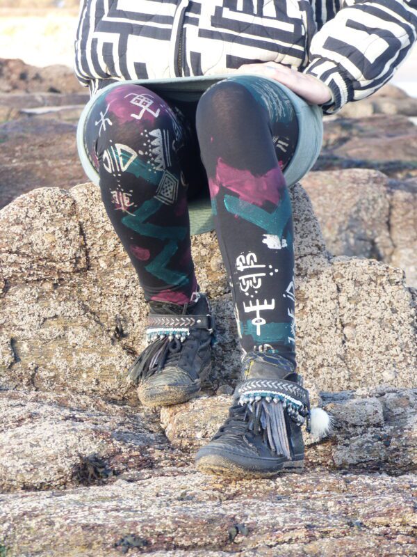 P1290623 Legging bordeaux canard or S