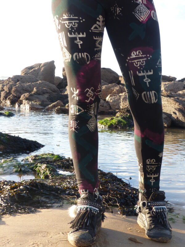 P1290643 Legging bordeaux canard or S