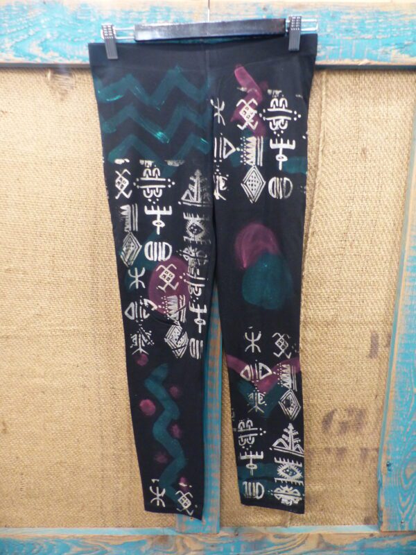 Legging bordeaux canard or M
