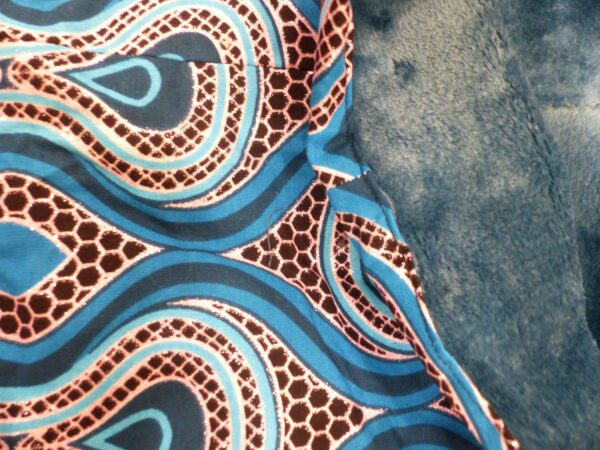 SNOOD féminité rose irisé et turquoise