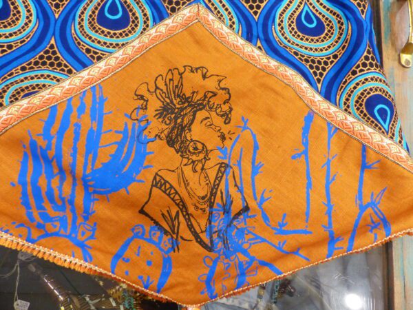 SNOOD Féminité Bleu électrique et rouille irisée