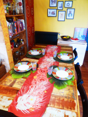 Chemin de table Brique