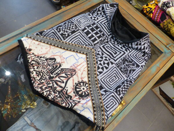 SNOOD Inca noir et bleu