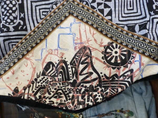 SNOOD Inca noir et bleu