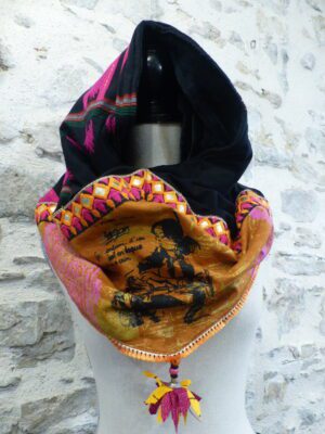 SNOOD Birman noir et rose
