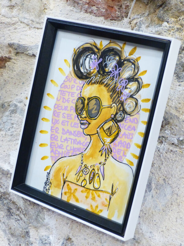 Portrait de femme encadré