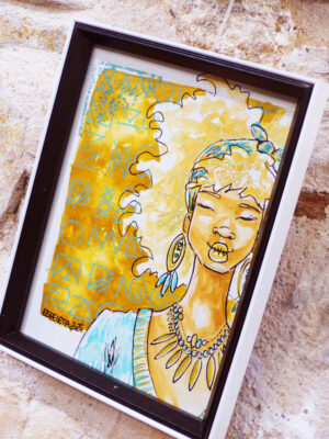 Portrait de femme encadré