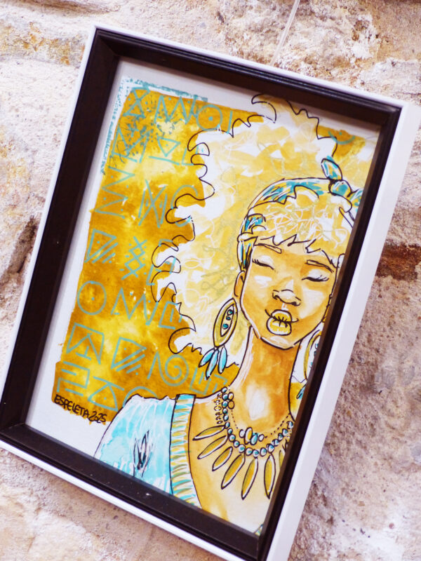 Portrait de femme encadré