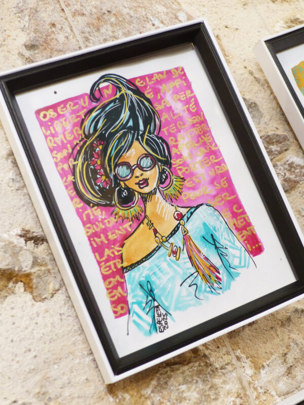 Portrait de femme encadré