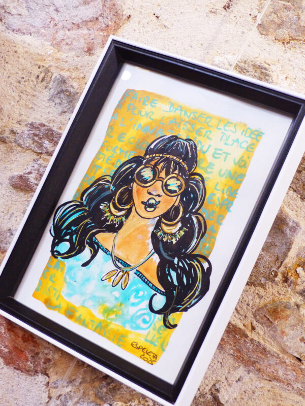 Portrait de femme encadré