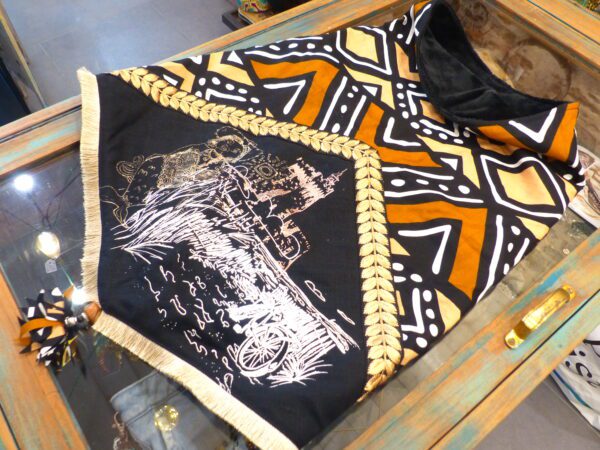 P1290990 SNOOD type Bogolan brun les Sables