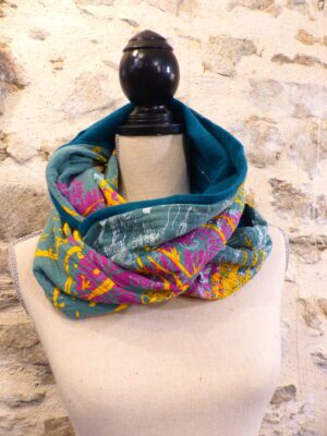 Snood 2 tours mi-saison Sauge