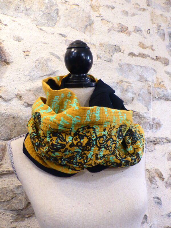 P1300064 Snood 2 tours mi-saison Moutarde