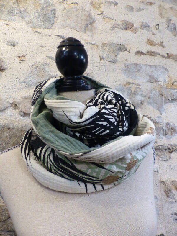 P1300066 Snood 2 tours mi-saison crème