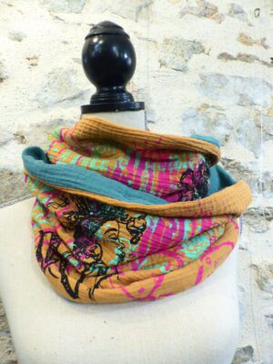 Snood 2 tours mi-saison camel