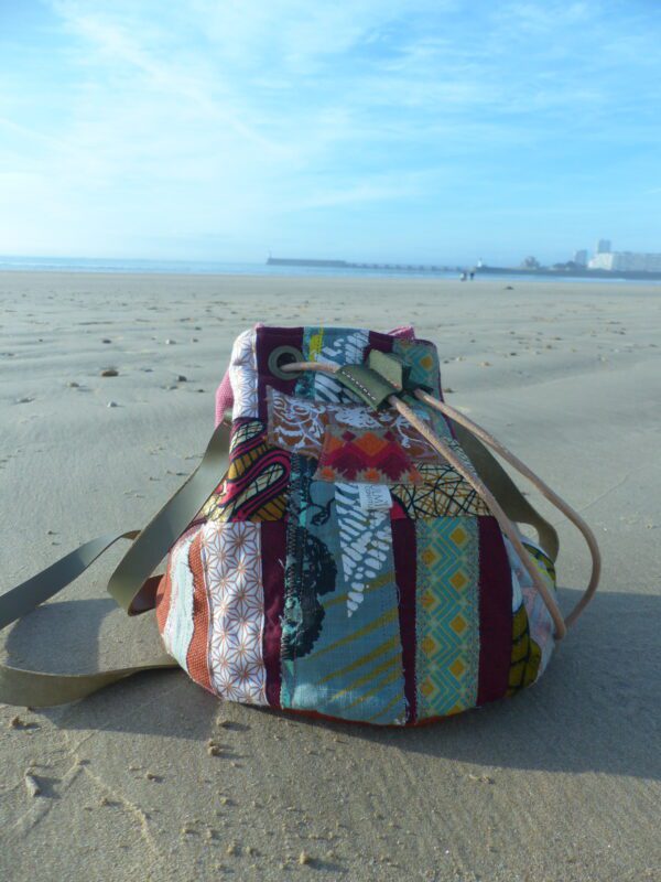 Sac seau patchwork brique