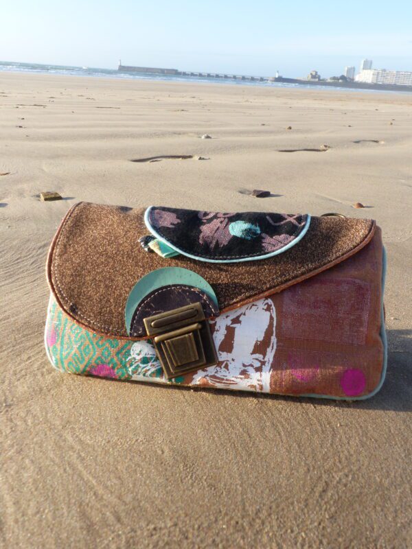 Sac pochette bandoulière sérigraphiée Birmanie