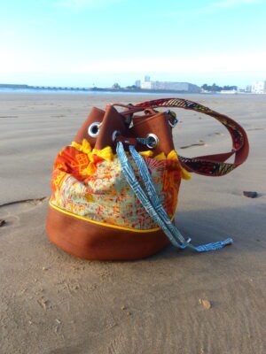 Sac seau lin sérigraphié et liège