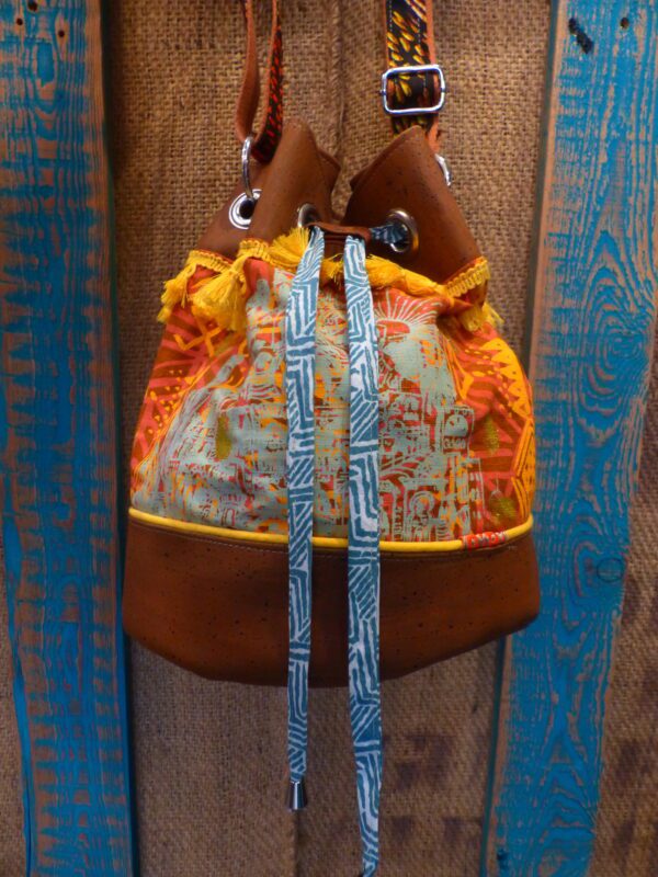 P1300094 Sac seau lin sérigraphié et liège