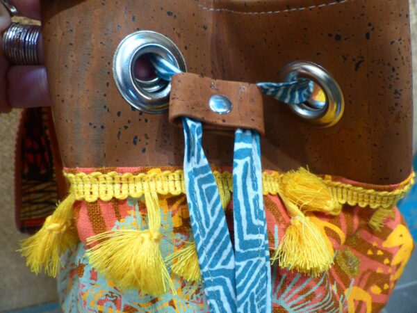 P1300097 Sac seau lin sérigraphié et liège