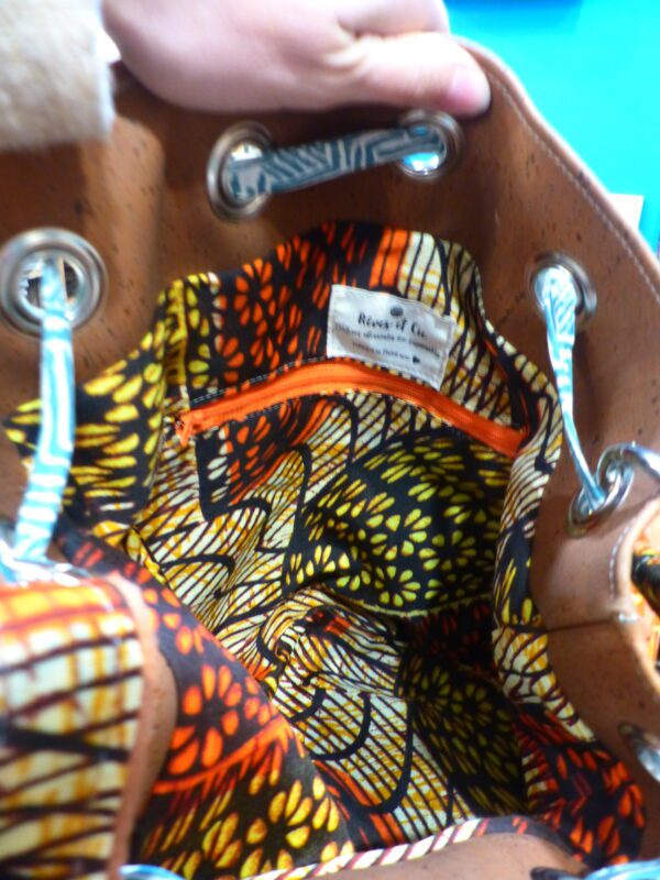 P1300100 Sac seau lin sérigraphié et liège