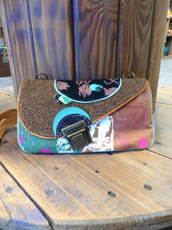 Sac pochette bandoulière sérigraphiée Birmanie