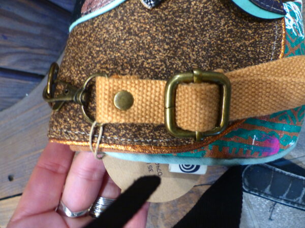 Sac pochette bandoulière sérigraphiée Birmanie