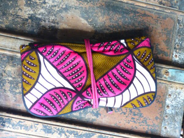 Pochette bouton Birmanie sérigraphiée et liège