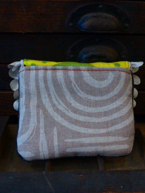 Porte monnaie patchwork antique vert