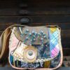 Sac besace patchwork et perles petit modèle