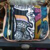 Sac besace patchwork et perles petit modèle