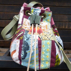 Sac seau patchwork brique
