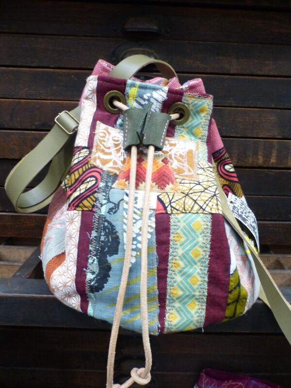 Sac seau patchwork brique