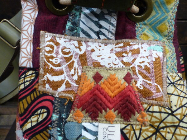 Sac seau patchwork brique