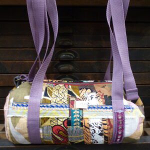 sac baluchon patchwork lilas