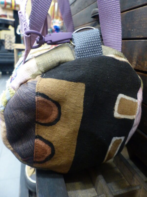 sac baluchon patchwork lilas