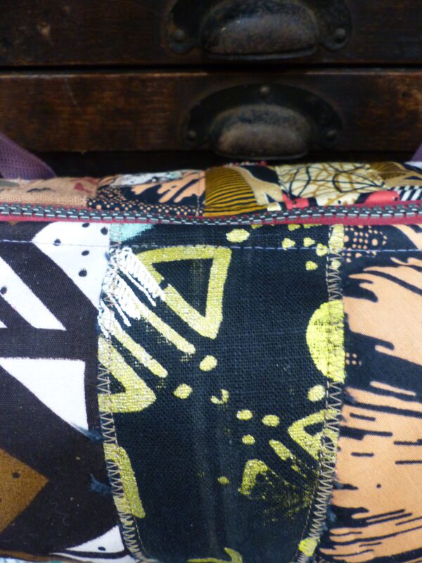 sac baluchon patchwork lilas