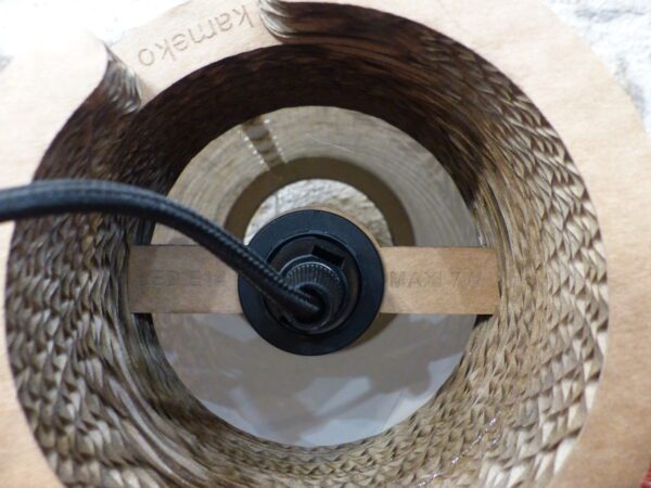 Lampe tube Femmes du Monde lin sérigraphié & carton recyclé