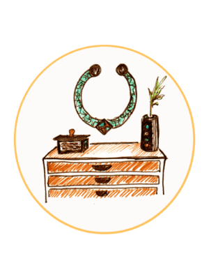 Abat-jour suspension Machu Picchu vert rose orange