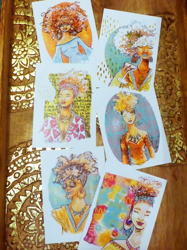 Lot de 6 cartes postales