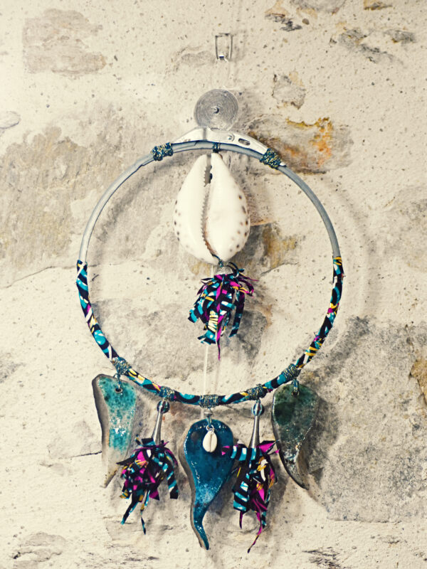 P1120455 (1) Boucle d'oreille raku XXL de décoration murale wax-cauri